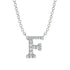 Diamond Gold Initial Necklace - F